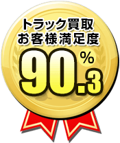 トラック買取お客様満足度90.3％