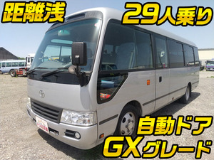 SKG-XZB50：中古マイクロバス中型（4t）コースター 栃木・東京・福島エリア販売実績！【中古バスのトラック王国】