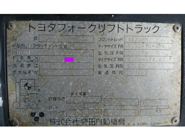 52-8FD25：中古フォークリフトトヨタ 栃木・北海道・山形エリア販売 